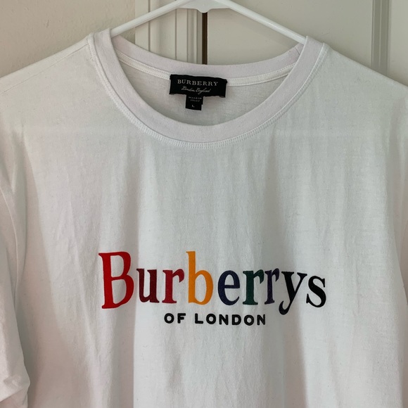 *SOLD* Burberry Rainbow Logo T-Shirt - Picture 2 of 7